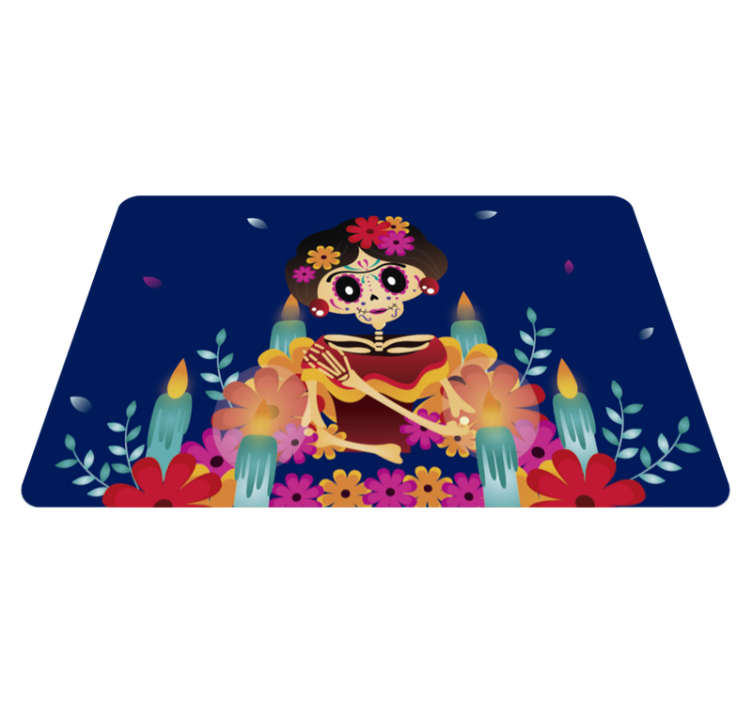 Tappeto vinile Halloween scheletro festivo - TenStickers