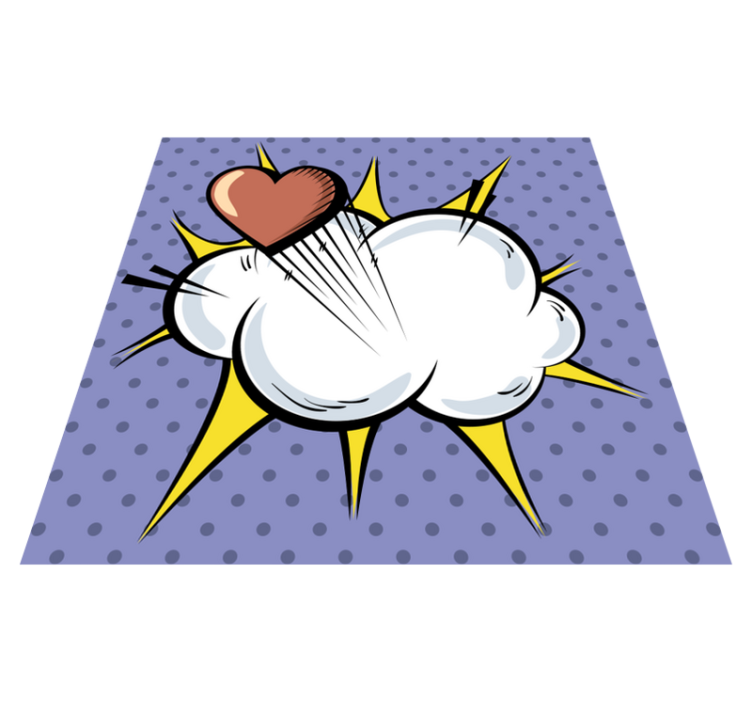 Tappeto vinile giochi pop-art esplosivo - TenStickers