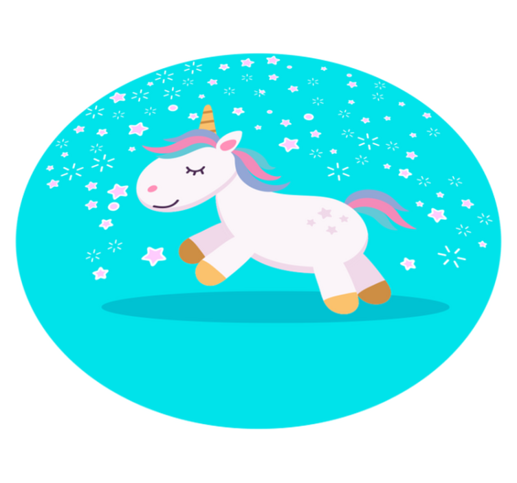 Tappeto vinile per bambini illustrazione di unicorno - TenStickers