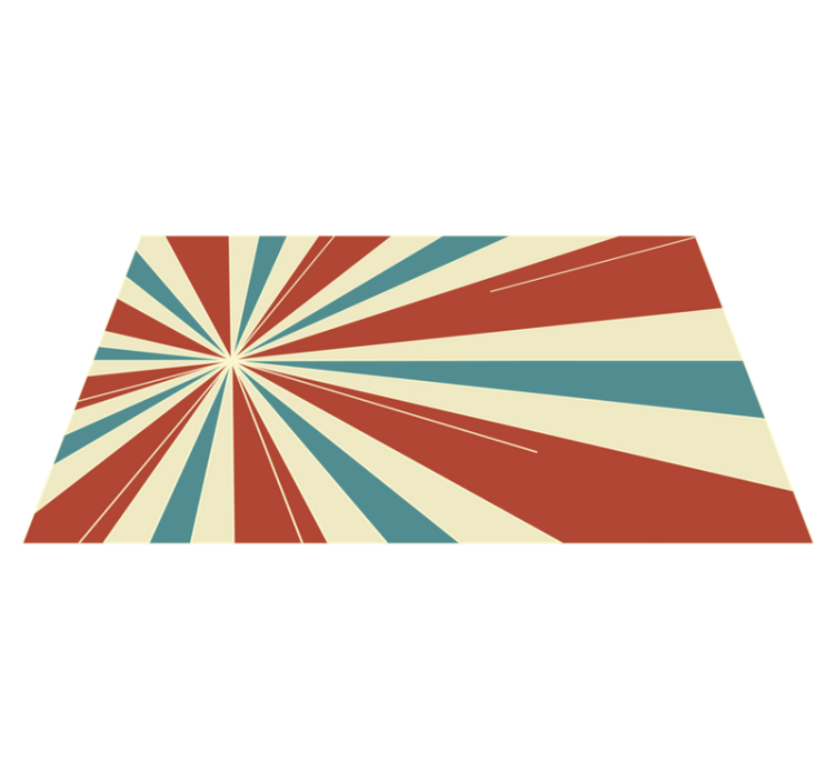 Tappeto vinile geometrico sprazzo di sole radioso - TenStickers