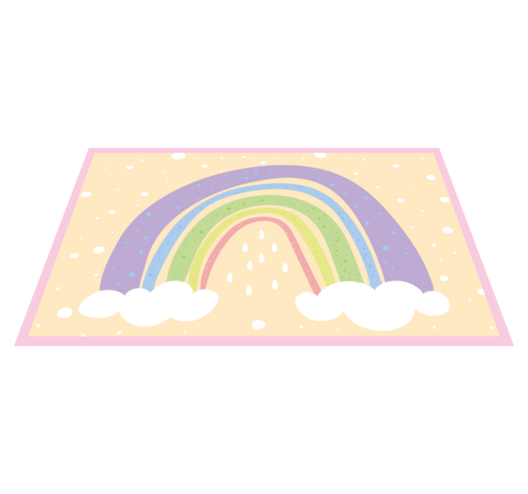 Tappeto vinile per bambini arcobaleno pastello - TenStickers
