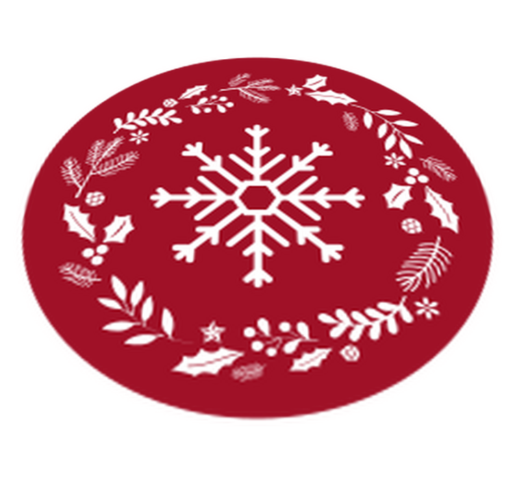 Tappeto Vinile Natale fiocco di neve stagionale - TenStickers