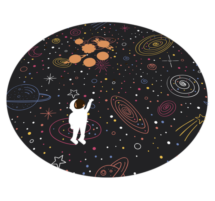 Tappeto vinile per bambini motivo di esplorazione spaziale - TenStickers
