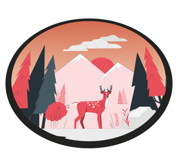 Tappeto vinile natura serena scena selvaggia - TenStickers