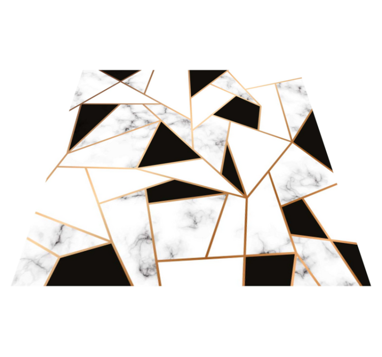 Tappeto in vinile moderno Elegante trama in bianco e nero - TenStickers