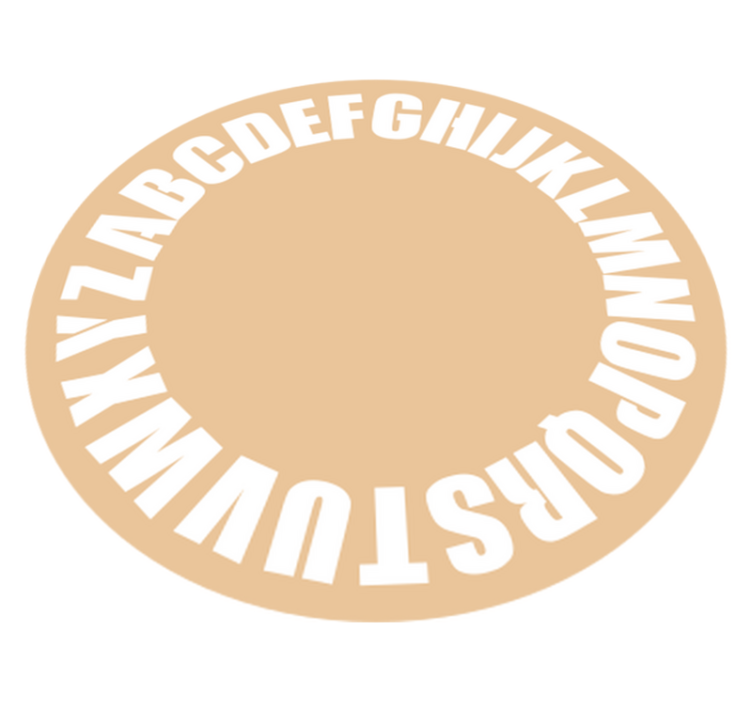 Tappeto vinile alfabeto disposizione circolare dell'alfabeto - TenStickers
