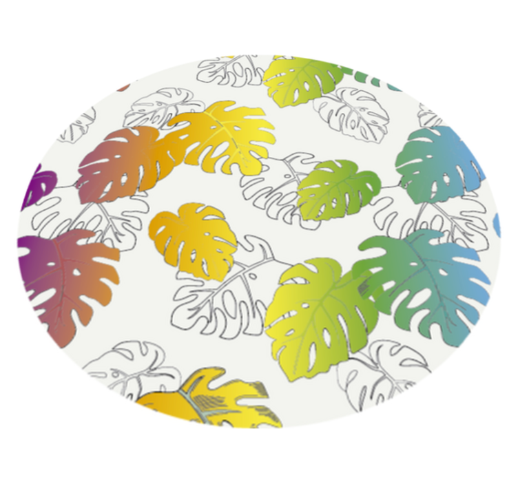 Tappeto vinile fiori delizia tropicale dei monstera - TenStickers