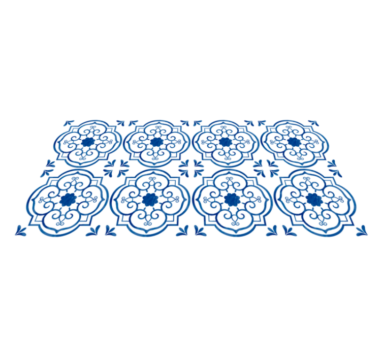 Tappeto vinile piastrelle motivo di piastrelle ornate - TenStickers
