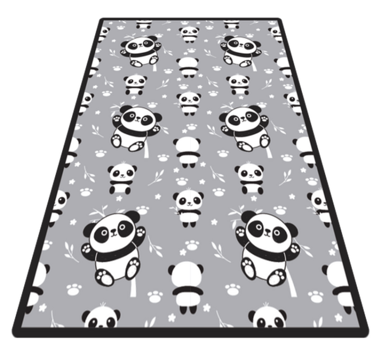 Tappeto vinile per bambini tempo di gioco del panda - TenStickers