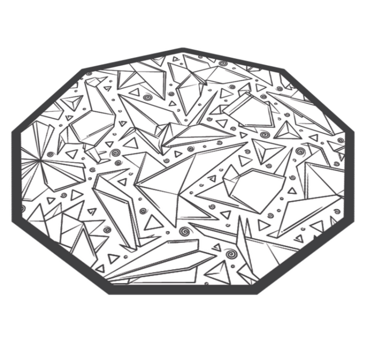 Tappeto vinile geometrico ottagono di forme geometriche - TenStickers