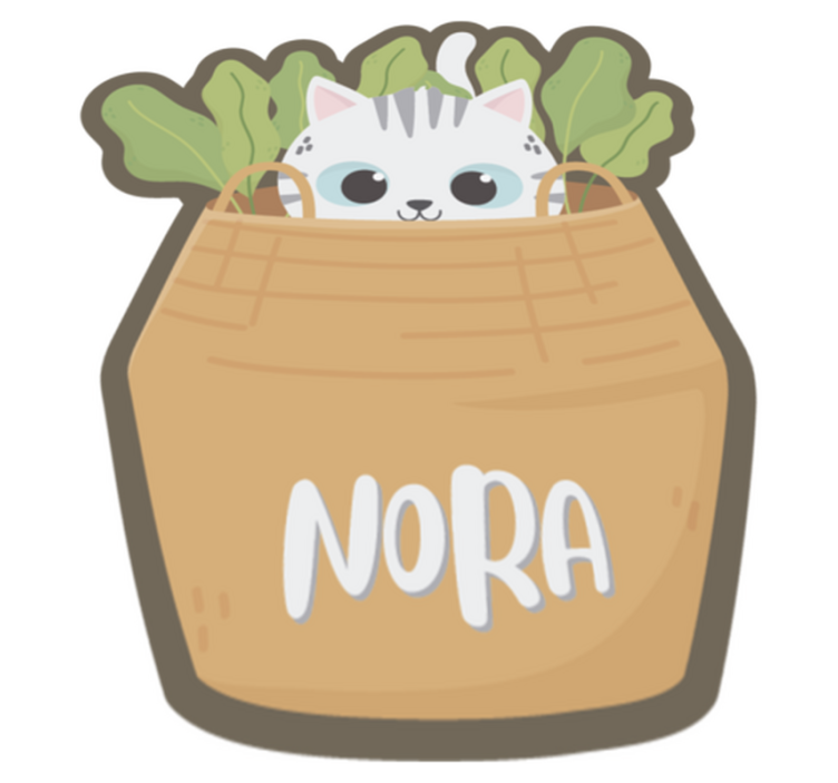 Tappeto vinile con nome felino personalizzato - TenStickers