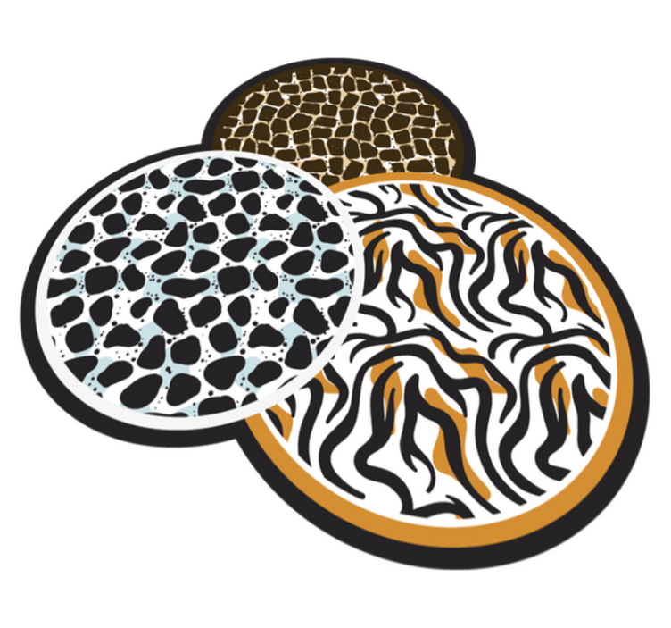 Tappeto vinile stampa animale trio con motivi safari - TenStickers