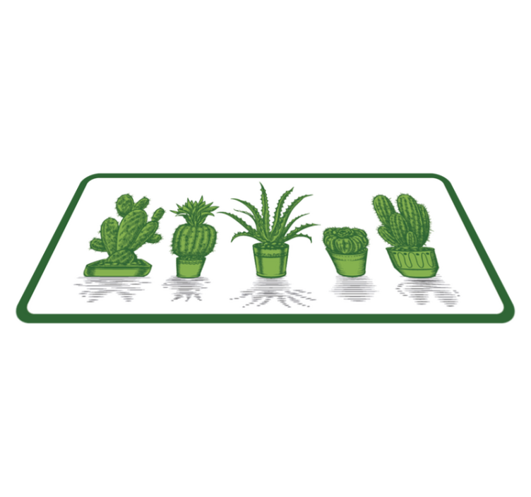 Tappeto vinile fiori collezione di cactus - TenStickers