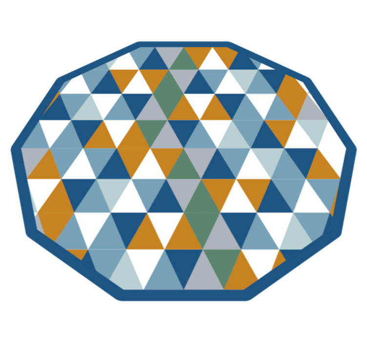 Tappeto vinile geometrico ottagono geometrico - TenStickers