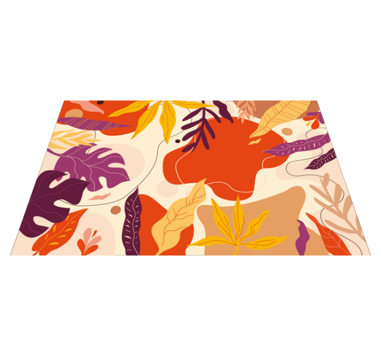 Tappeto vinile natura motivi di fogliame autunnale - TenStickers