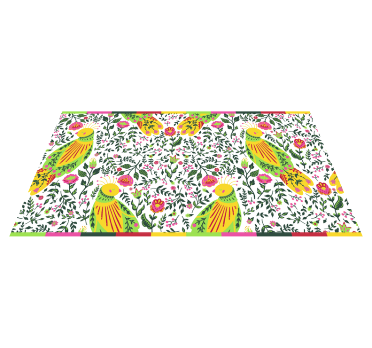 Tappeto in vinile con i fiori colorati - TenStickers