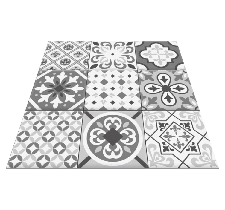 Tappeto in vinile stile geometrico piastrelle - TenStickers