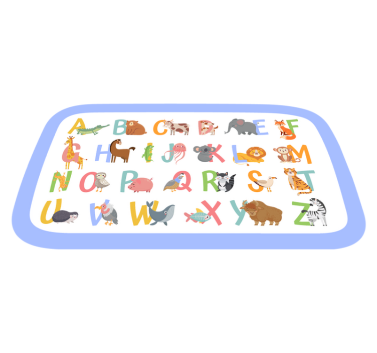 Tappeto vinile alfabeto gioco di animali con alfabeto - TenStickers