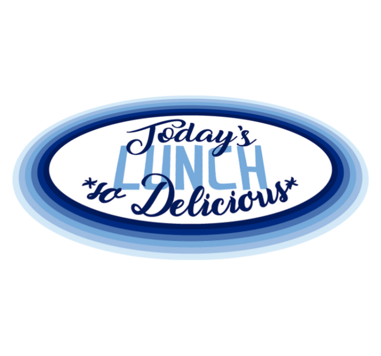 Tappeto in pvc con "today's lunch is delicious" - TenStickers