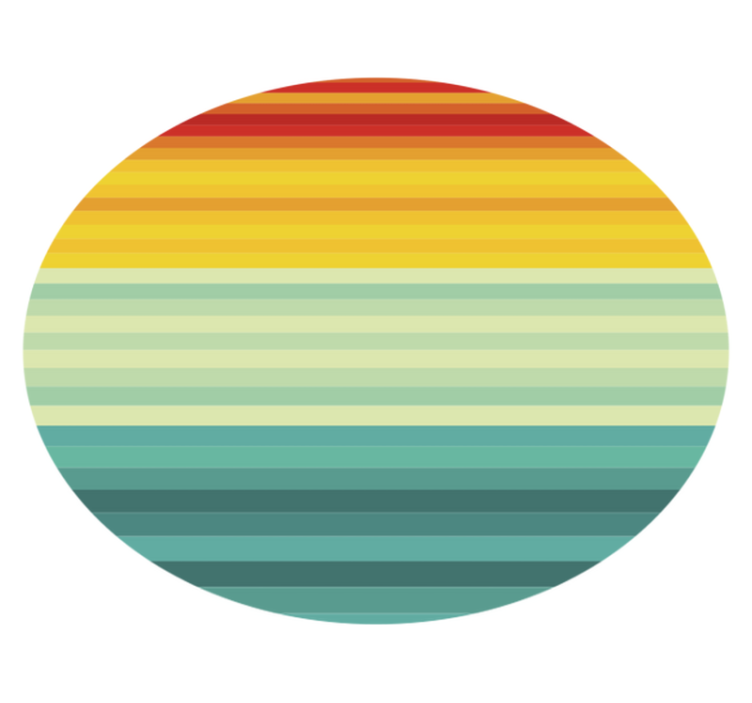 Tappeto vinile strisce cerchio di strisce arcobaleno - TenStickers