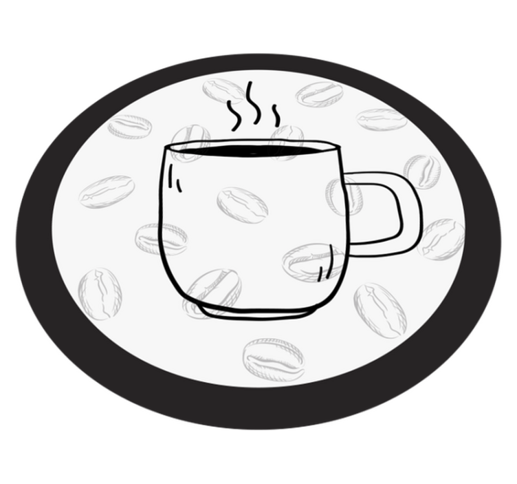 Tappeto pvc cucina illustrazione della tazza di caffè - TenStickers