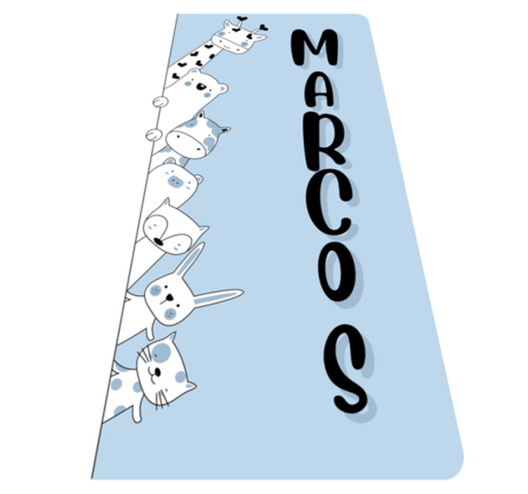 Tappeto vinile con nome creature personalizzate - TenStickers