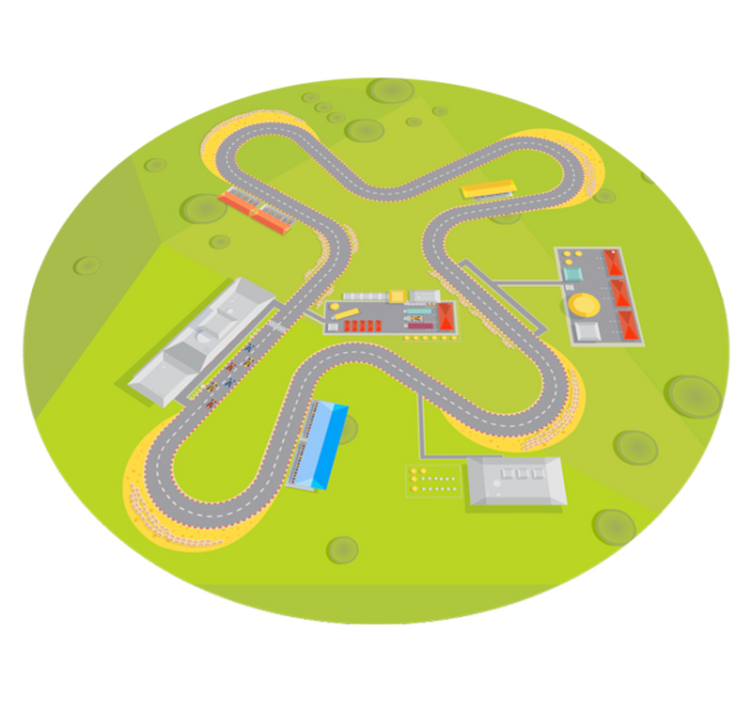 Tappeto vinile strade traccia ludica - TenStickers