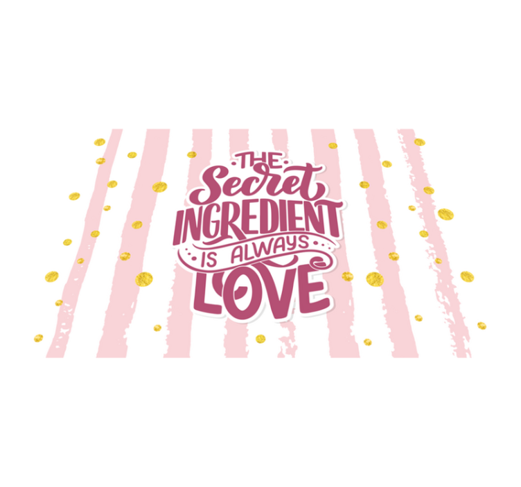 Tappeto vinile frase l'ingrediente segreto dell'amore - TenStickers