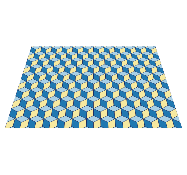 Tappeto vinile piastrelle modello cubista - TenStickers