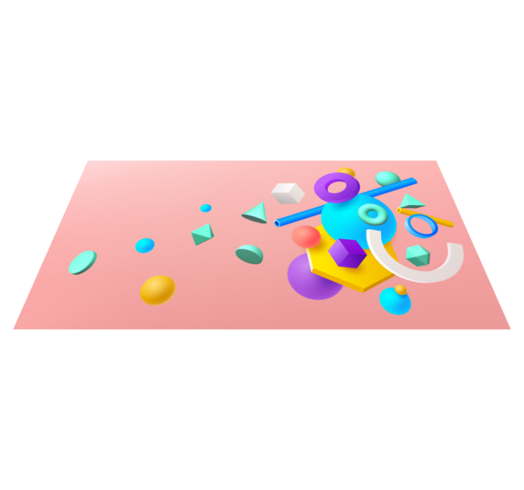 Tappeto vinile geometrico matrice di forme geometriche - TenStickers