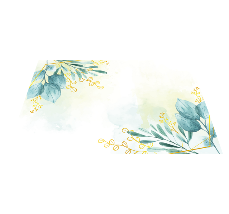 Tappeto vinile fiori eleganza del motivo botanico - TenStickers