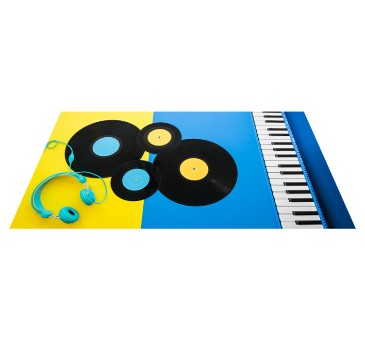 Tappeto vinile giochi elementi musicali - TenStickers