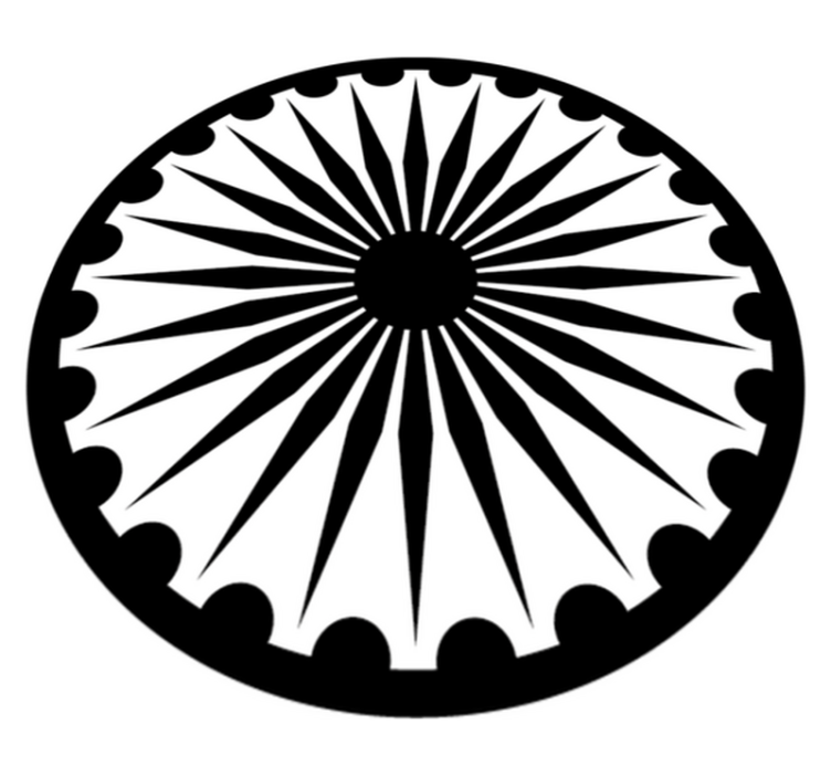 Tappeto vinile moderno mandala monocromatico - TenStickers