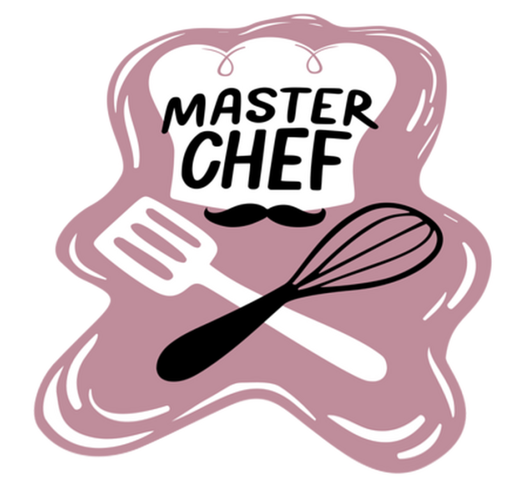 Tappeto pvc cucina emblema del maestro chef - TenStickers