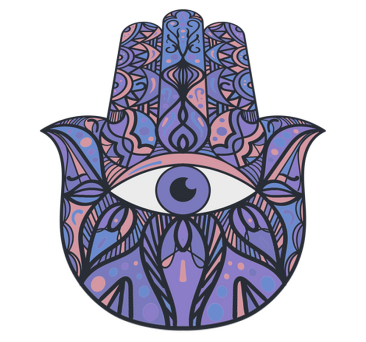 Tappeto vinile Mandala motivo della mano di hamsa - TenStickers