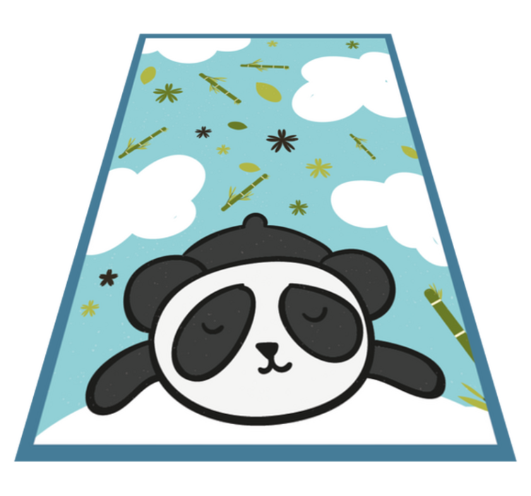 Tappeto vinile per bambini paesaggio da sogno del panda - TenStickers
