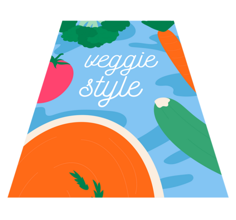 Tappeto vinile frase arredamento in stile vegetariano - TenStickers