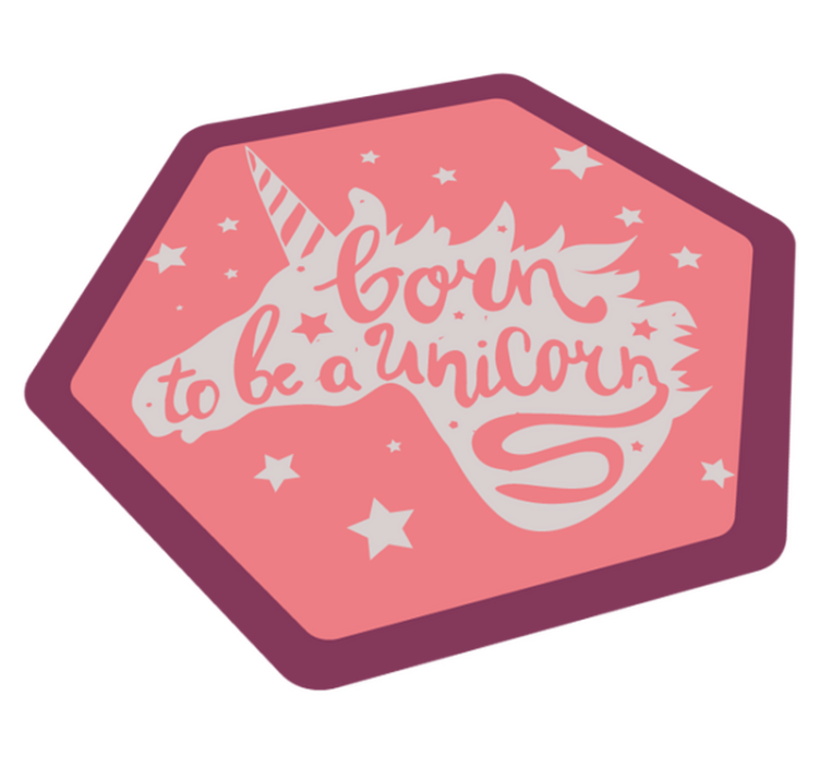 Tappeto vinile bebé unicorno nato - TenStickers