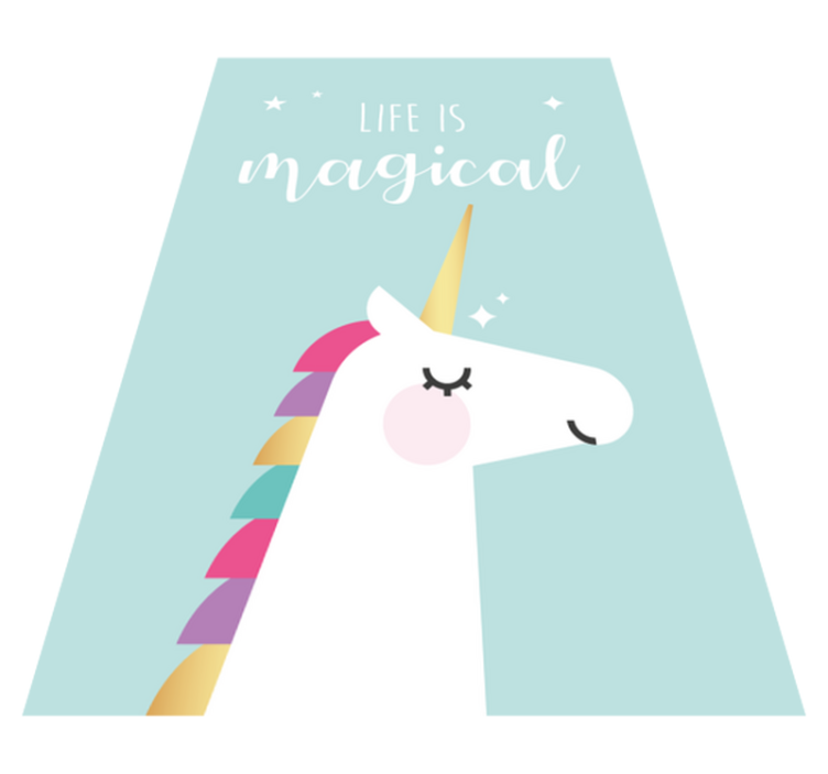 Tappeto vinile per bambini frase magica dell'unicorno - TenStickers