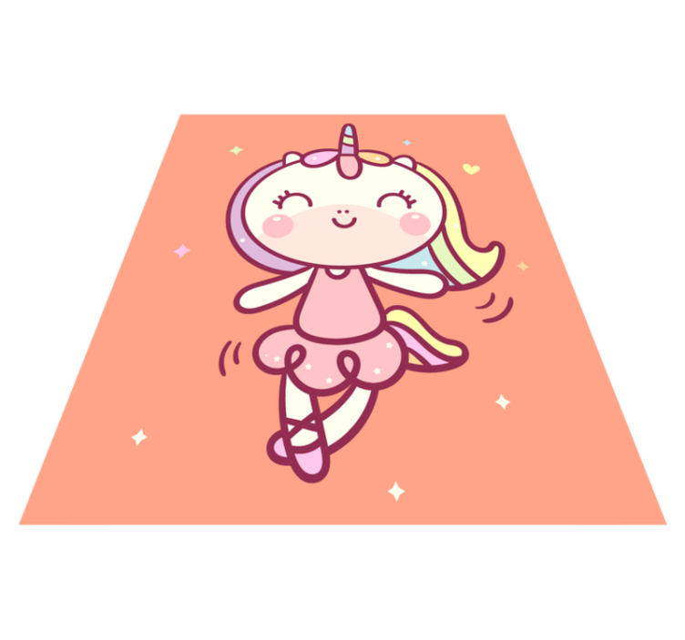 Tappeto vinile per bambini unicorno dei cartoni animati - TenStickers