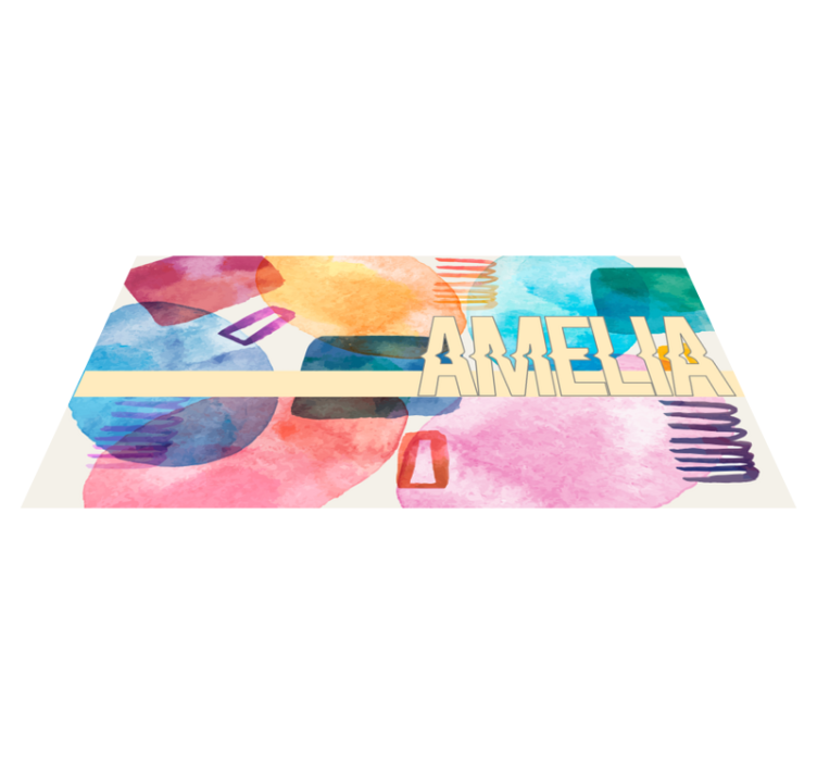 Tappeto vinile con nome nome personalizzato - TenStickers