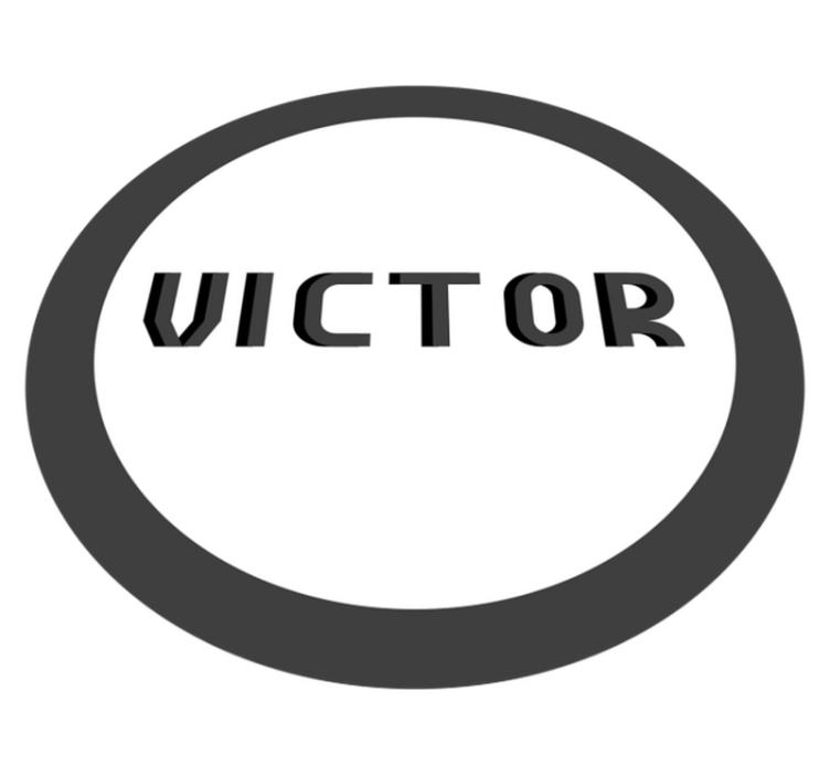 Tappeto vinile con nome monogramma personalizzato - TenStickers