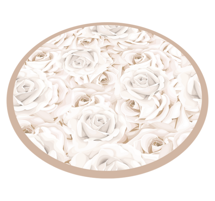 Tappeto vinile fiori elegante motivo a rose - TenStickers