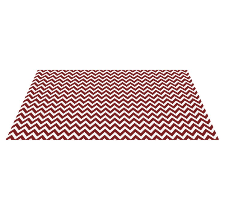 Tappeto vinile geometrico stile chevron rosso - TenStickers