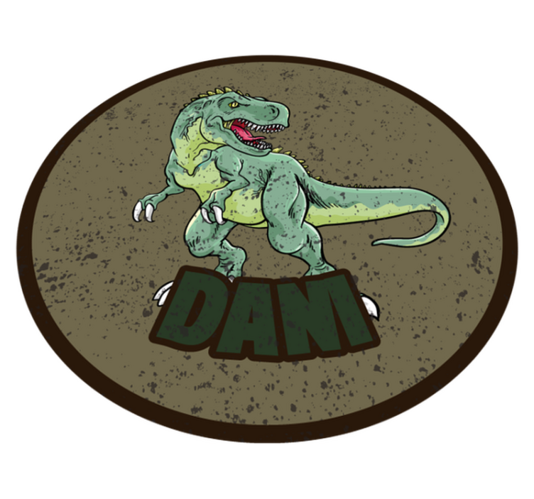 Tappeto vinile con nome dinosauro personalizzato - TenStickers