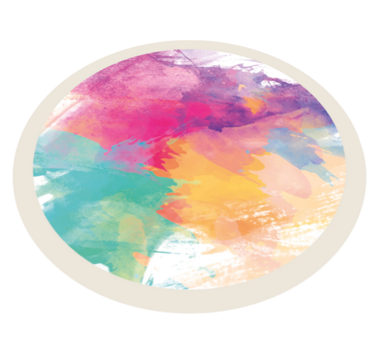 Tappeto vinile motivi spruzzata di acquerello colorato - TenStickers