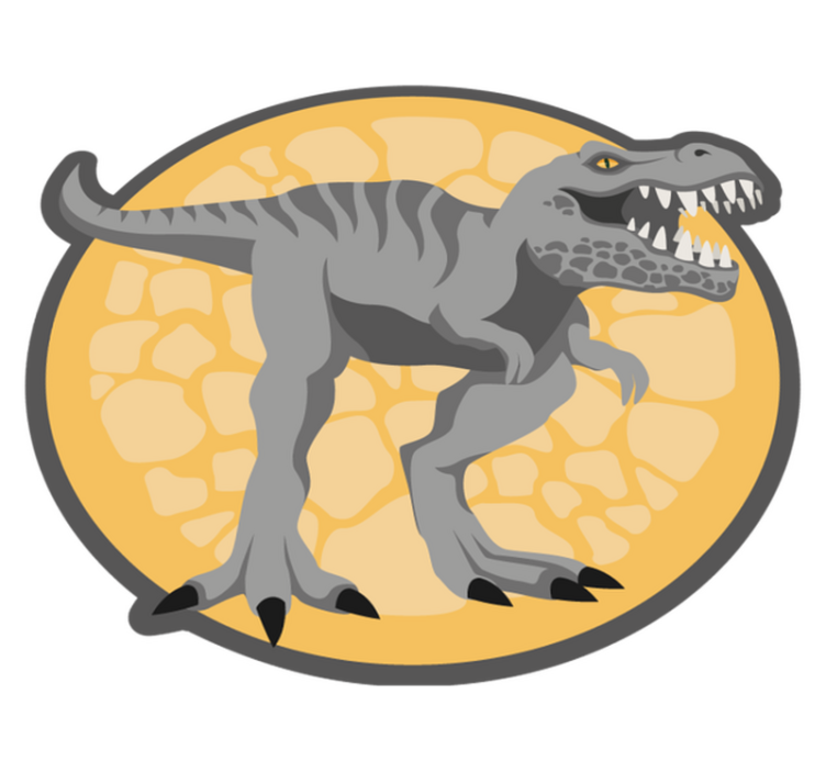 Tappeto vinile per bambini design circolare di dinosauro - TenStickers