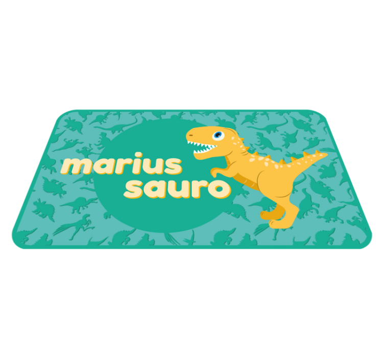 Tappeto vinile per bambini dinosauro personalizzato - TenStickers
