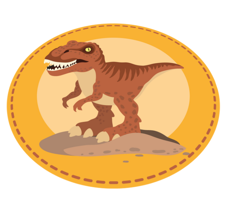 Tappeto vinile per bambini tappeto rotondo di dinosauro - TenStickers