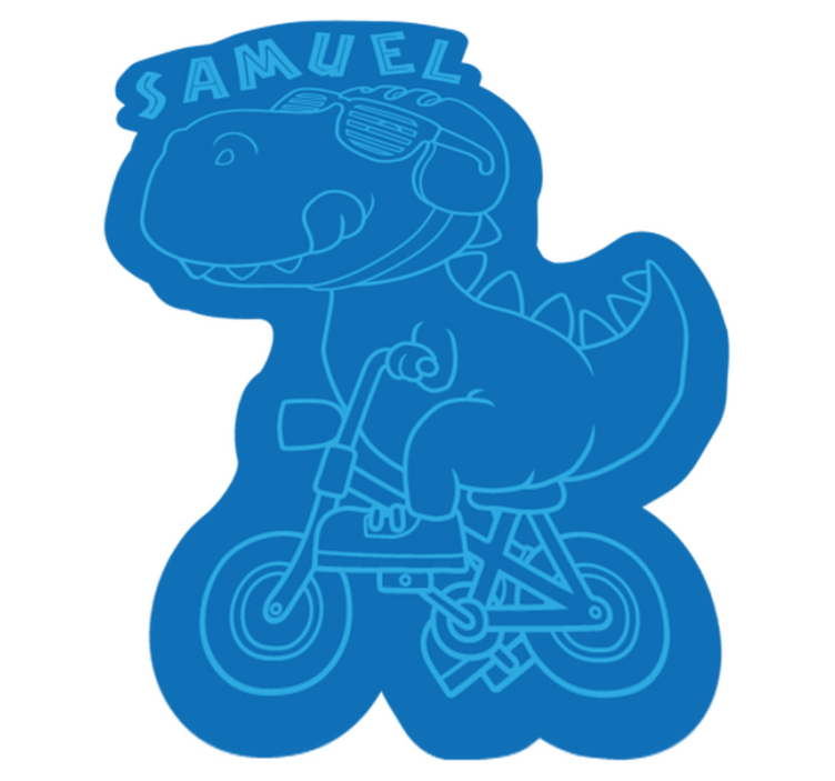 Tappeto vinile con nome dinosauro personalizzabile - TenStickers